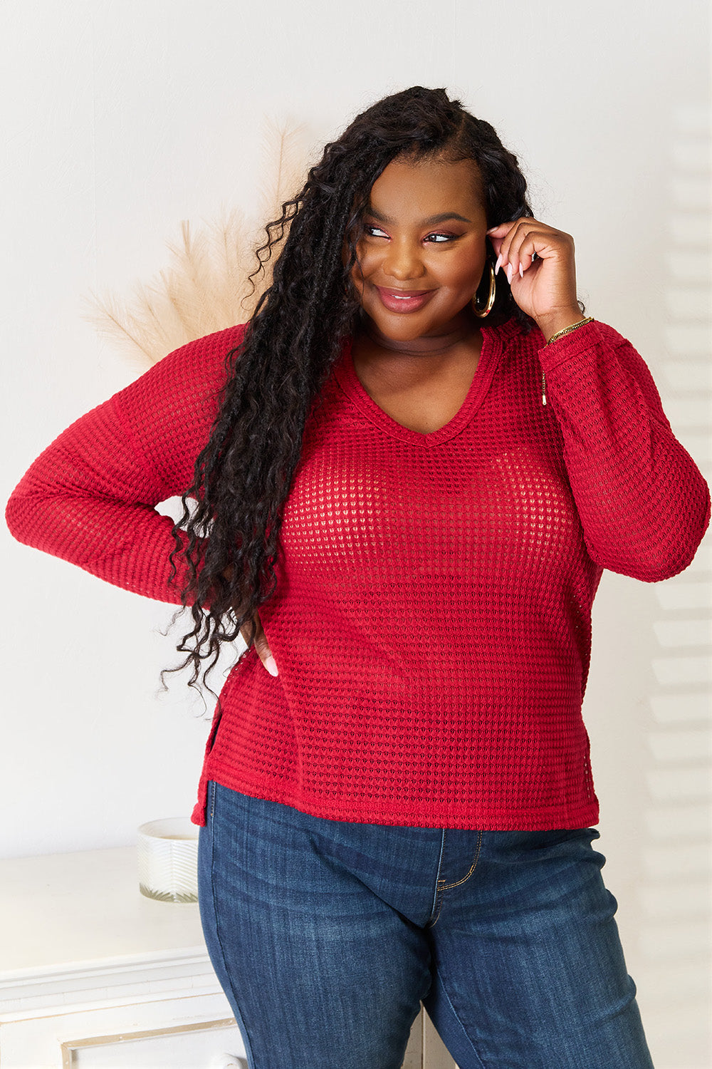 Size Inclusive Wide Notch Relax Top