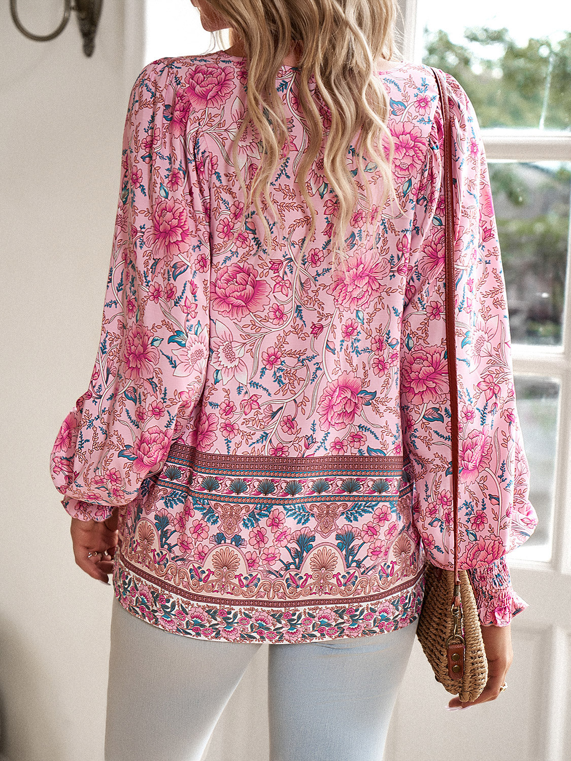 Phoebe Bohemian Tie Neck Blouse