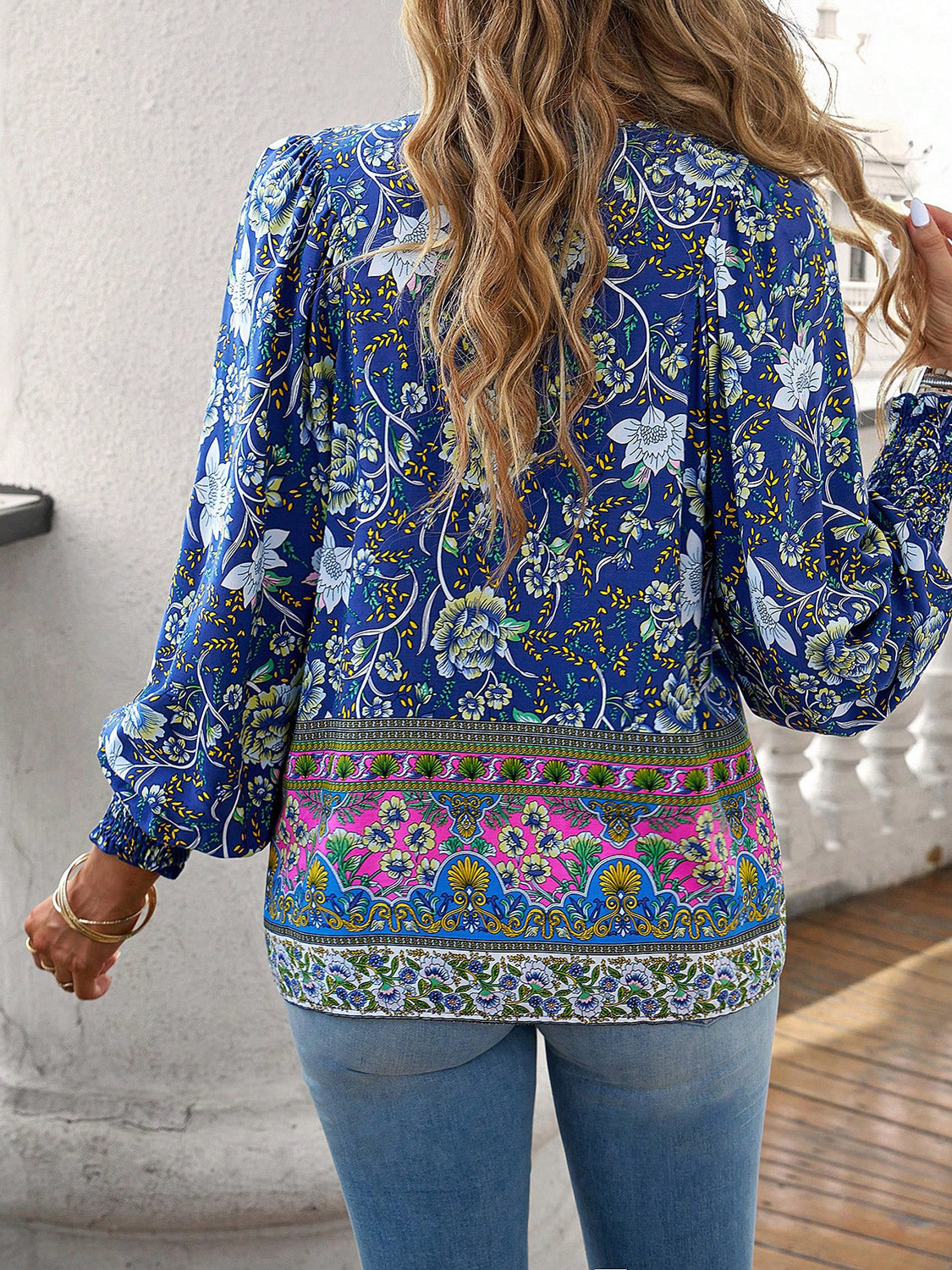 Phoebe Bohemian Tie Neck Blouse
