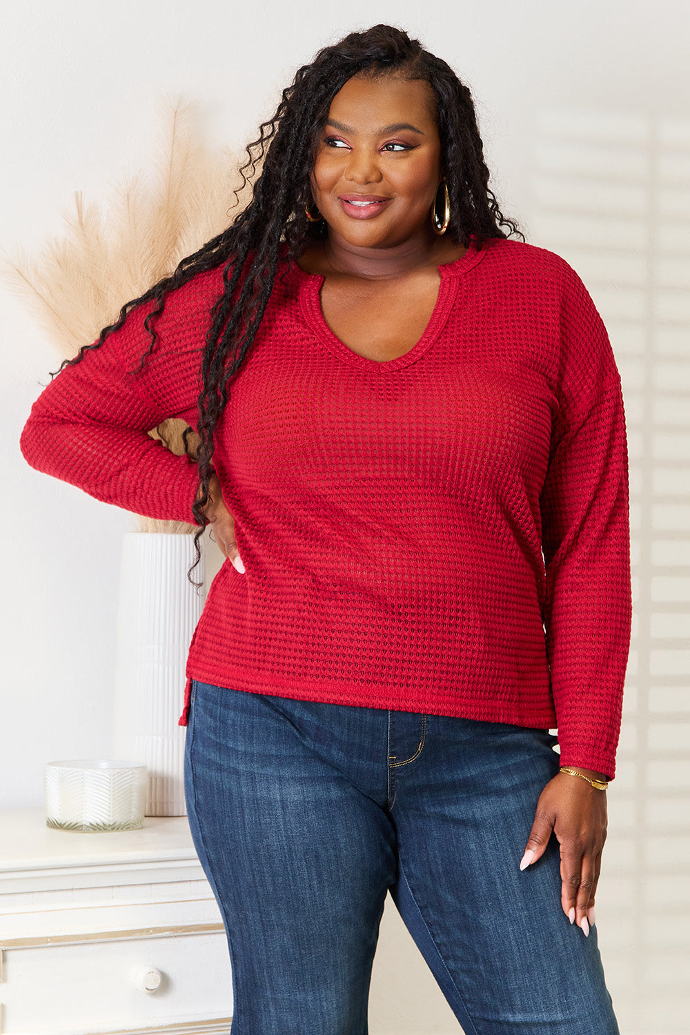 Size Inclusive Wide Notch Relax Top
