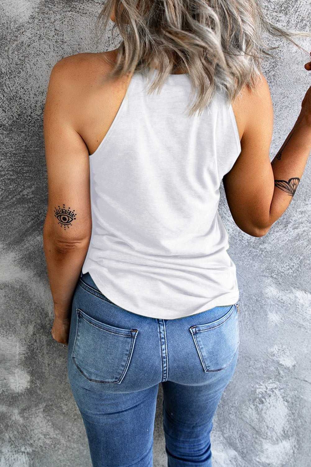 Grace Curved Hem Grecian Tank Top
