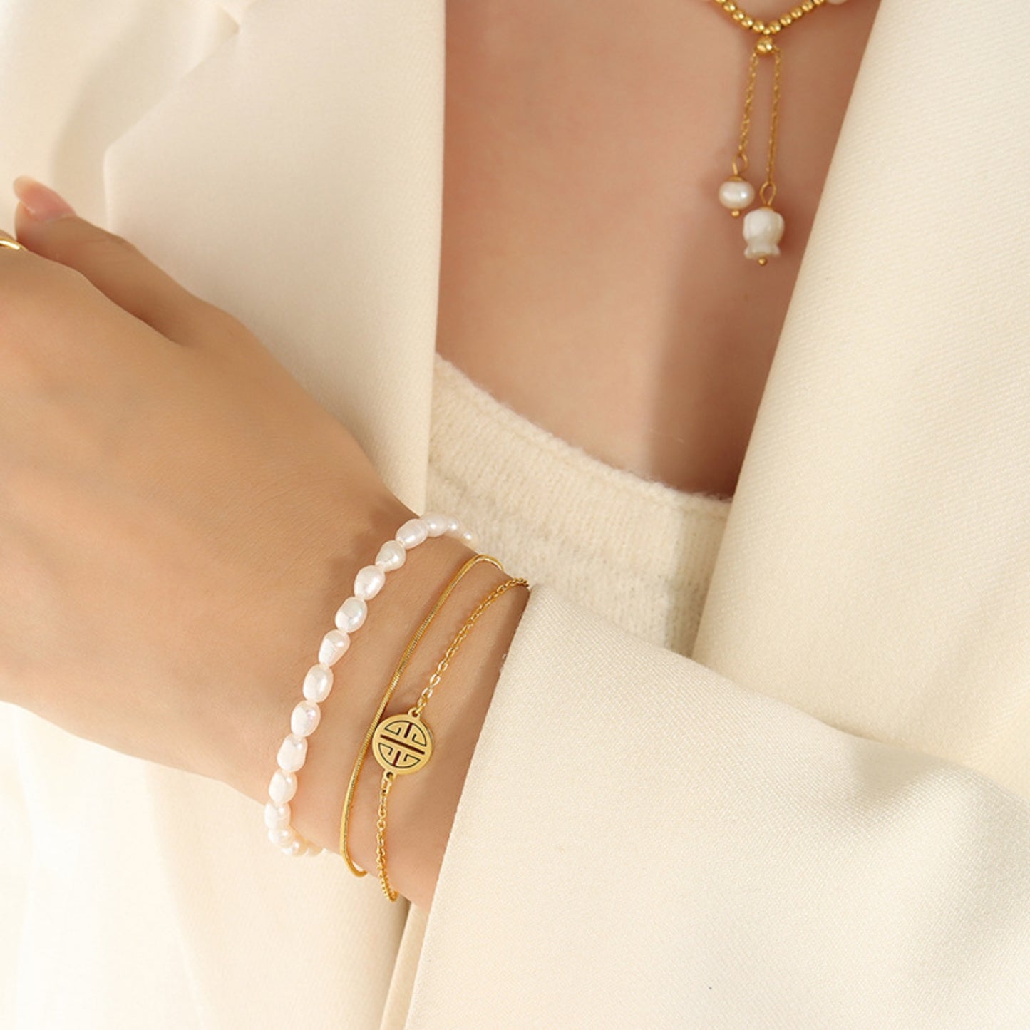 Eve Three-Layered Pearl Bracelet