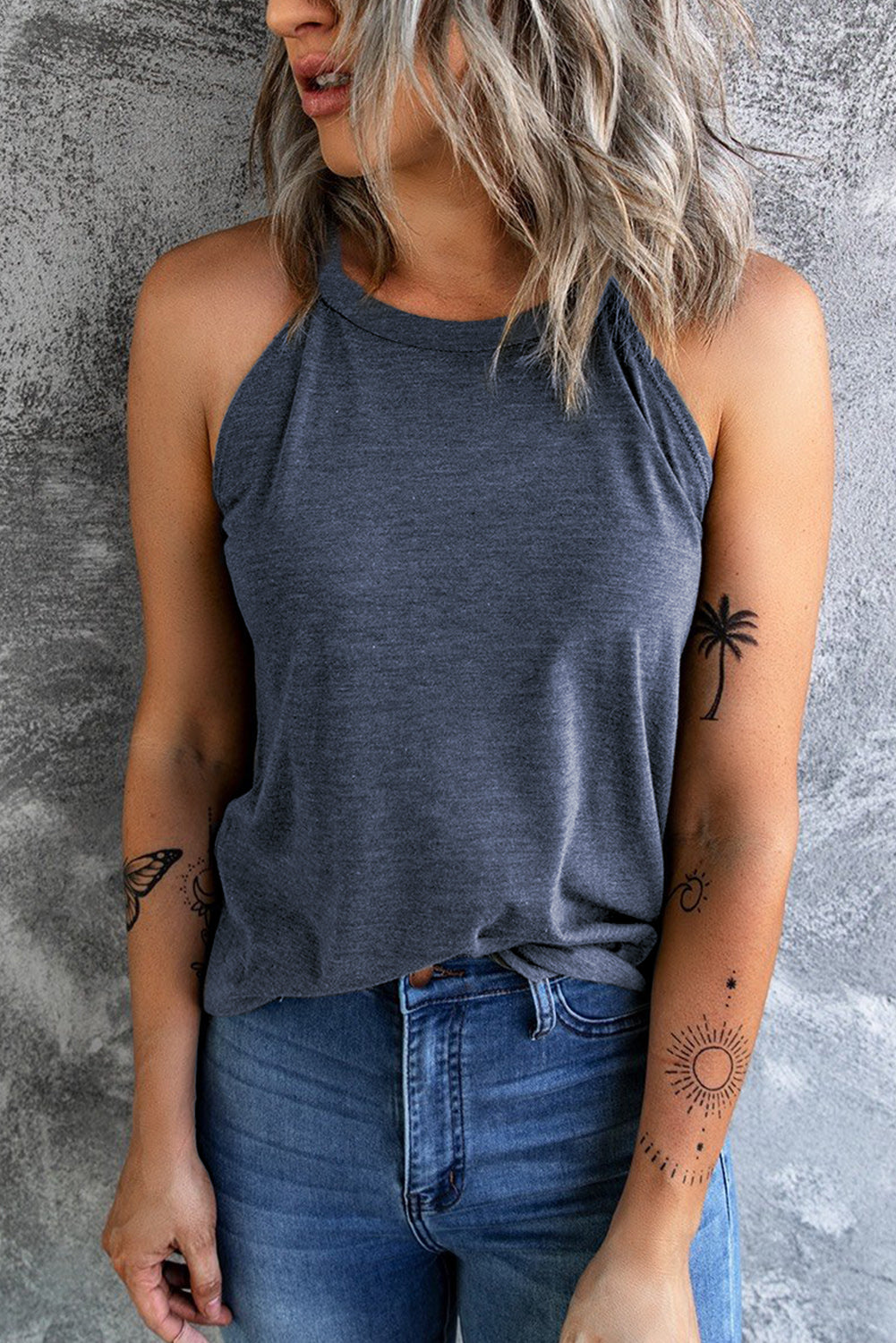 Grace Curved Hem Grecian Tank Top