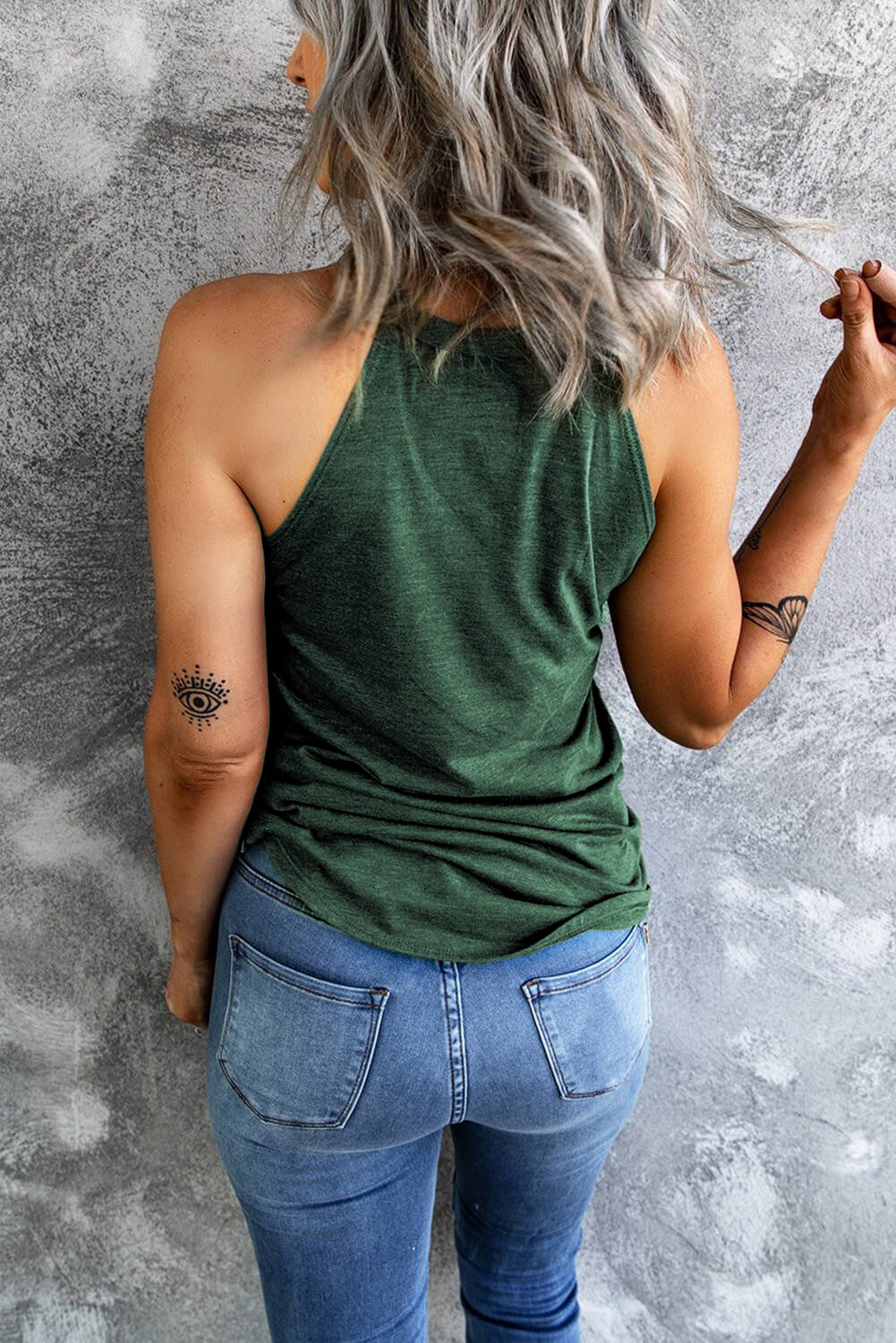 Grace Curved Hem Grecian Tank Top