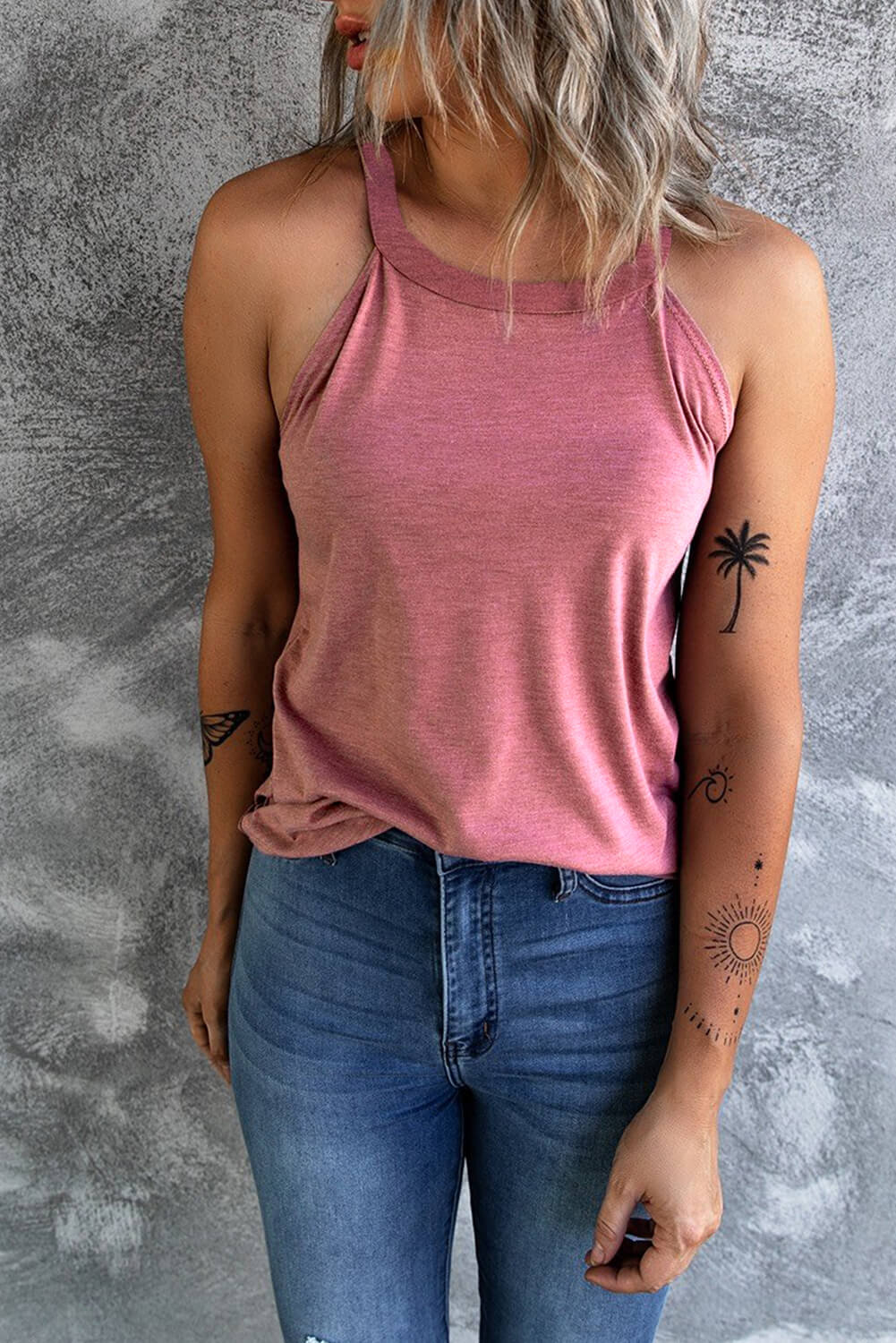 Grace Curved Hem Grecian Tank Top
