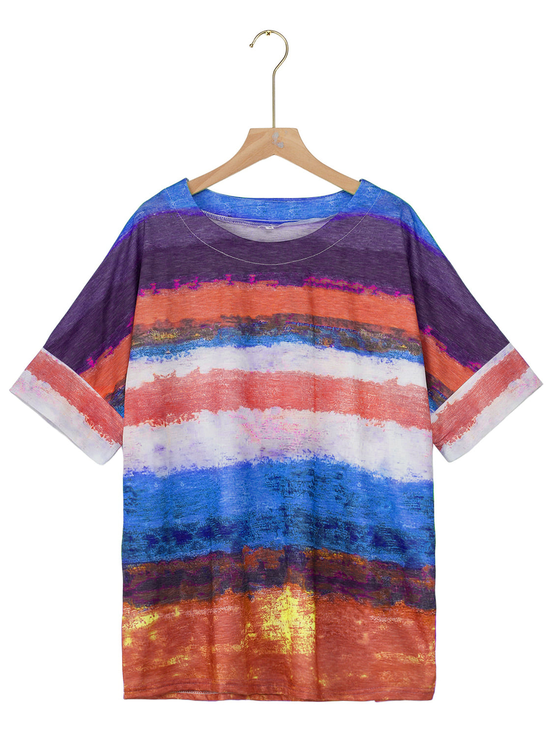 Rio Dreams Size Inclusive Color Block Round Neck Half Sleeve T-Shirt