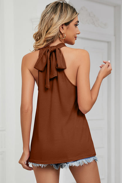 Stephanie Tied Grecian Neck Tank