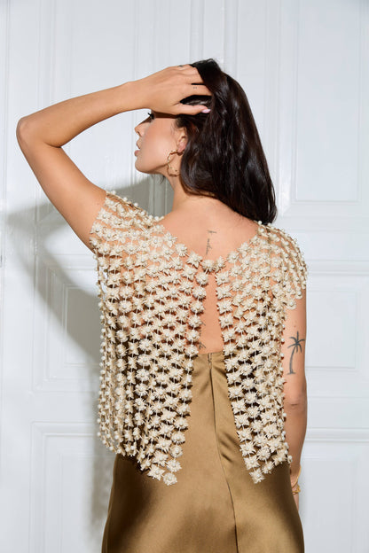 Floral Shell Pearl Capelet