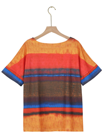 Rio Dreams Size Inclusive Color Block Round Neck Half Sleeve T-Shirt