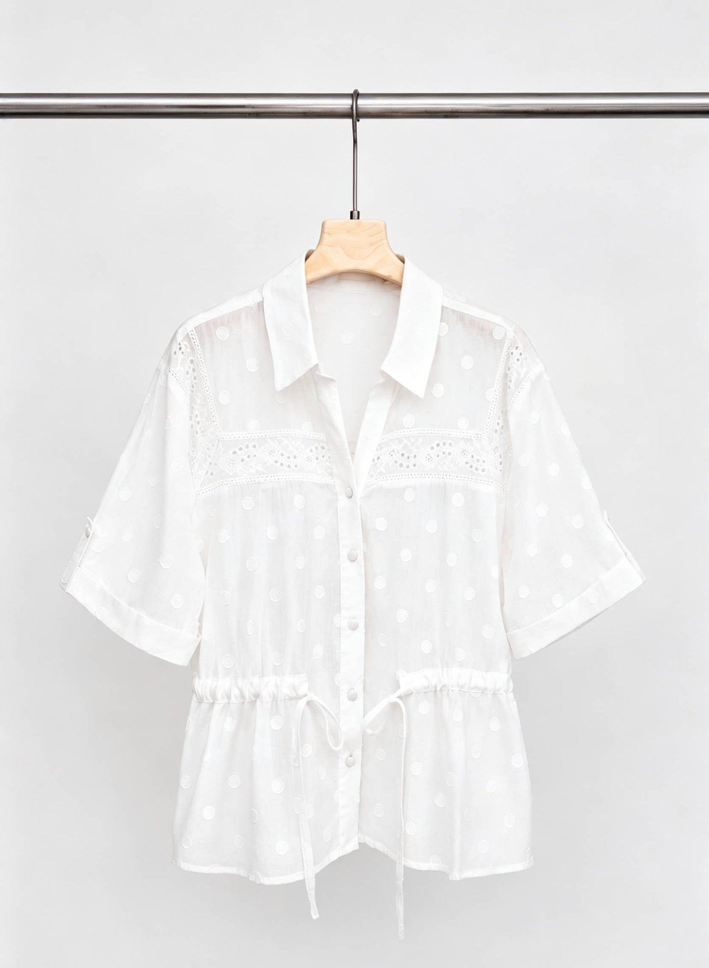 Élise Plumetis Embroidered Shirt