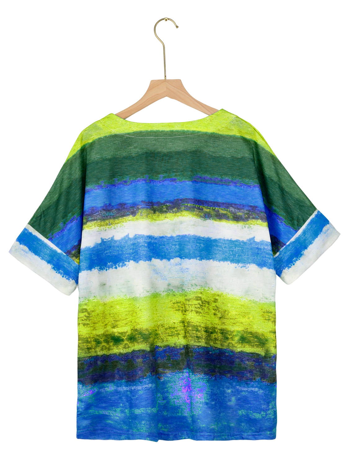 Rio Dreams Size Inclusive Color Block Round Neck Half Sleeve T-Shirt