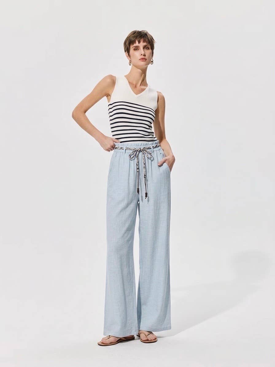 Miranda wide, flowing pants with an adjustable waist