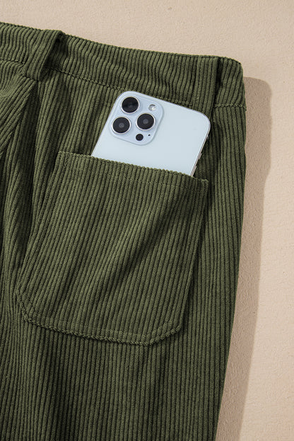 Lara Forest Green Corduroy Pants