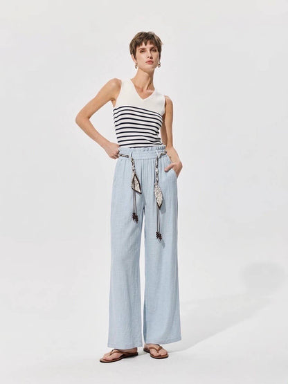 Miranda wide, flowing pants with an adjustable waist