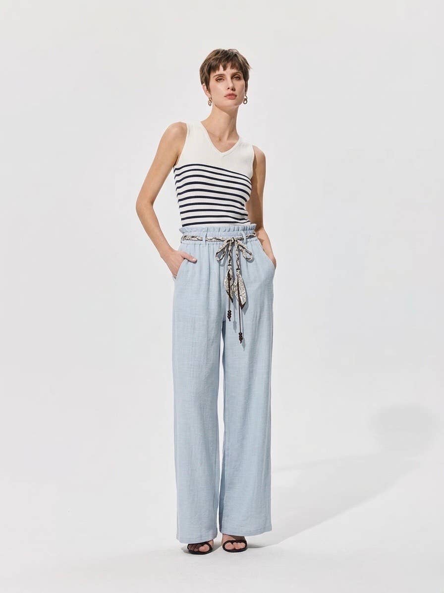 Miranda wide, flowing pants with an adjustable waist