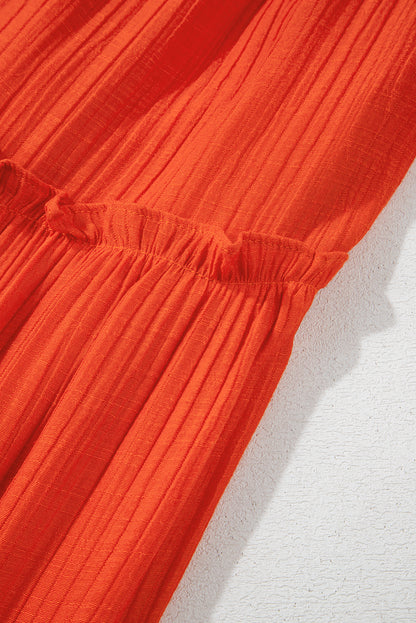 Deep Orange Dinner Date Maxi Dress