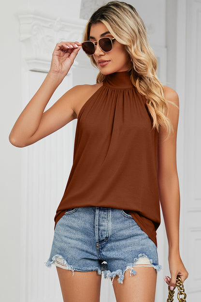 Stephanie Tied Grecian Neck Tank