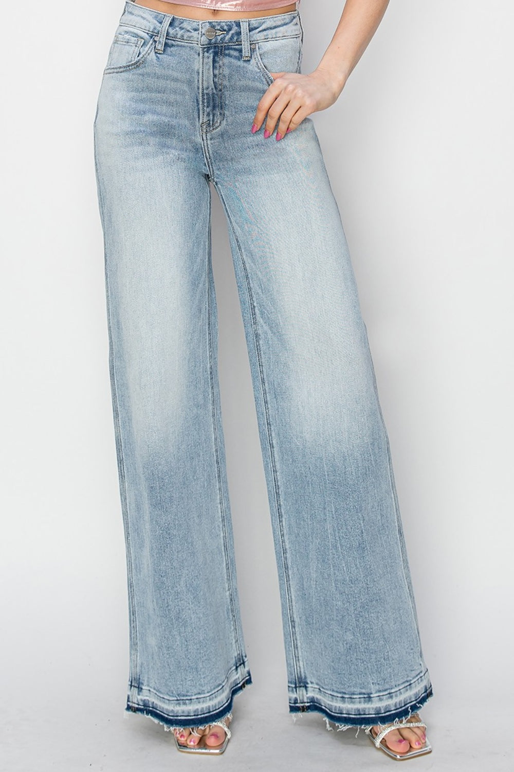 Size Inclusive High Rise Wide Leg Jeans