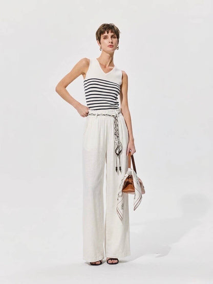 Miranda wide, flowing pants with an adjustable waist