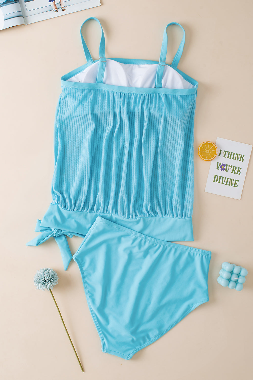 Don's Mesh With Me Turquoise Tankini