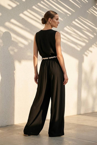 Miranda wide, flowing pants with an adjustable waist