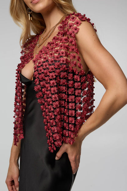 Floral Shell Pearl Capelet