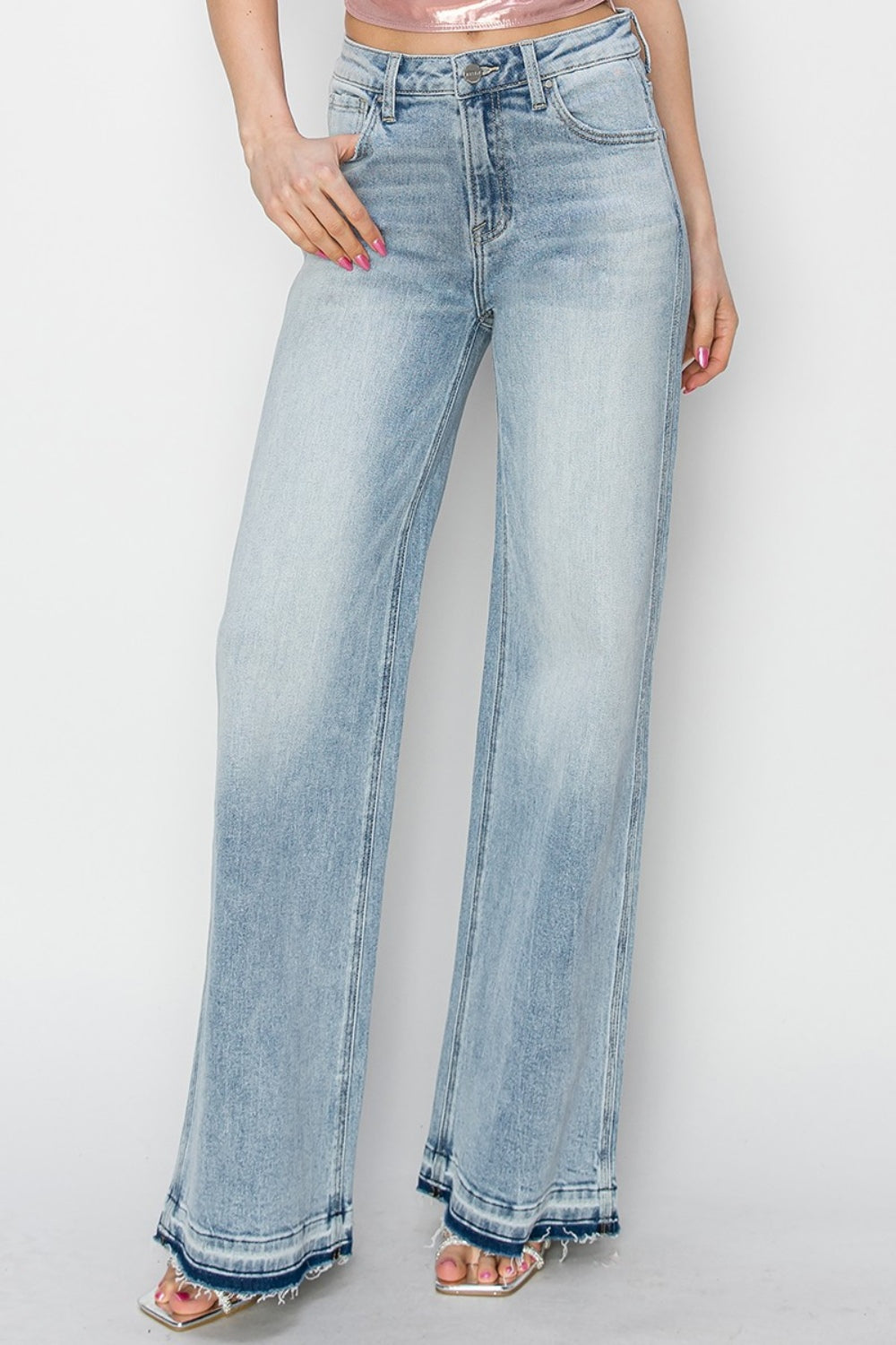 Size Inclusive High Rise Wide Leg Jeans