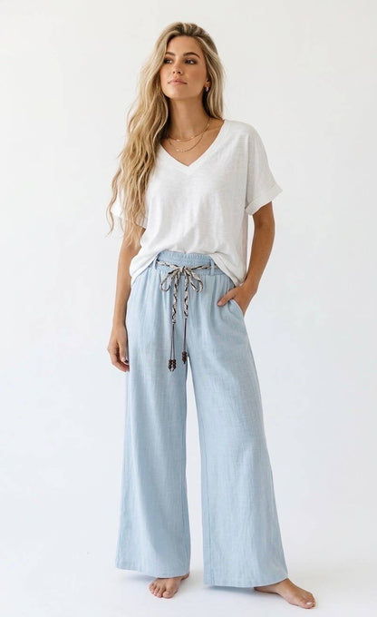 Miranda wide, flowing pants with an adjustable waist