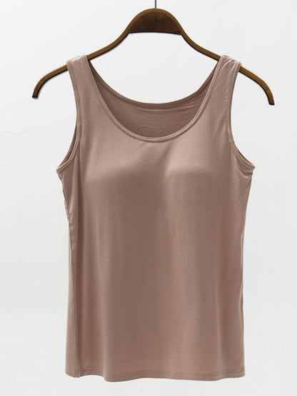 Ashley Size Inclusive Wide Strap Modal Tank with Bra