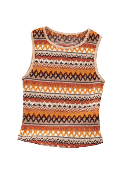 A Gem of a Jacquard Knit Tank Top