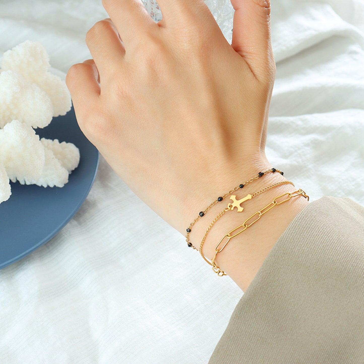 Faith Three-Layered Bracelet