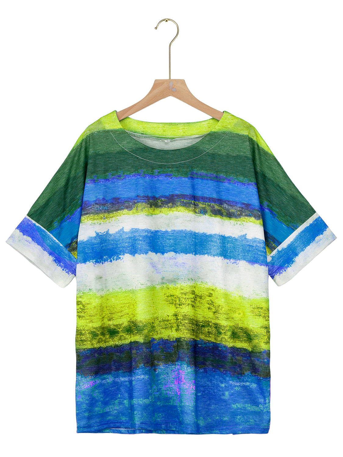 Rio Dreams Size Inclusive Color Block Round Neck Half Sleeve T-Shirt