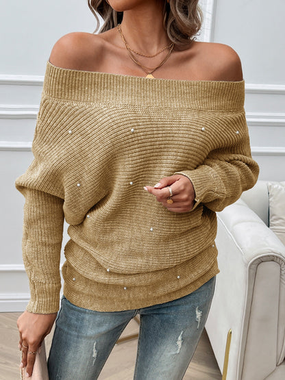 DiDi Pearl Detail Long Sleeve Sweater