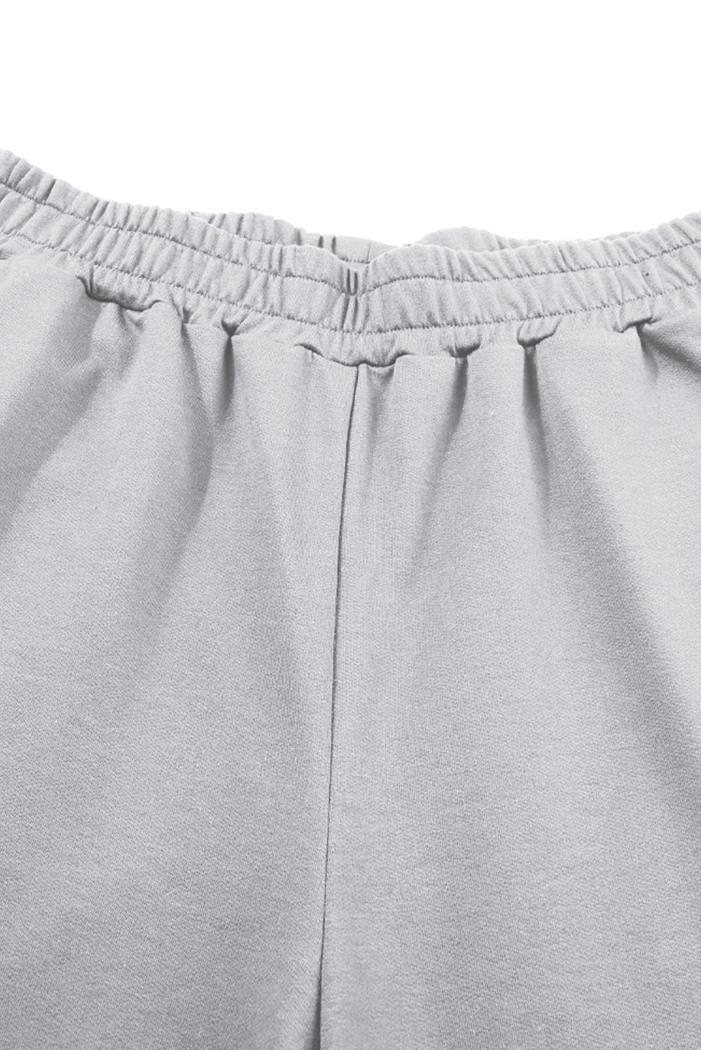 Light Grey Criss Cross Crop Top and Pants Loungewear Set