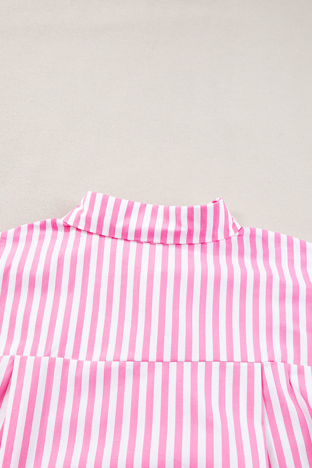 Anne Pink Stripe Dolman Sleeve Oversize Shirt