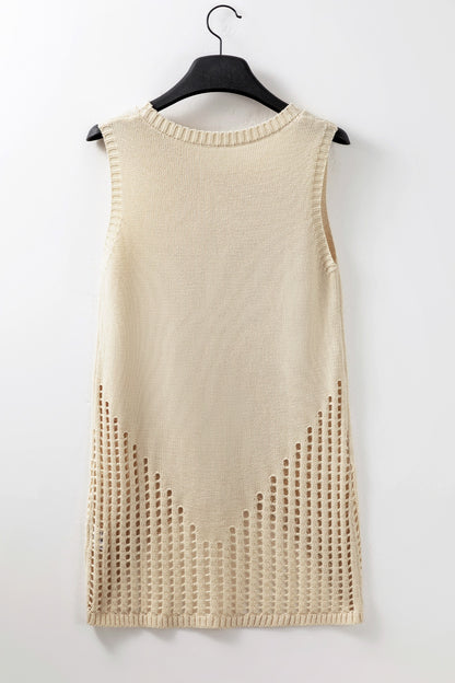 Soft  Round Neck Knit Vest