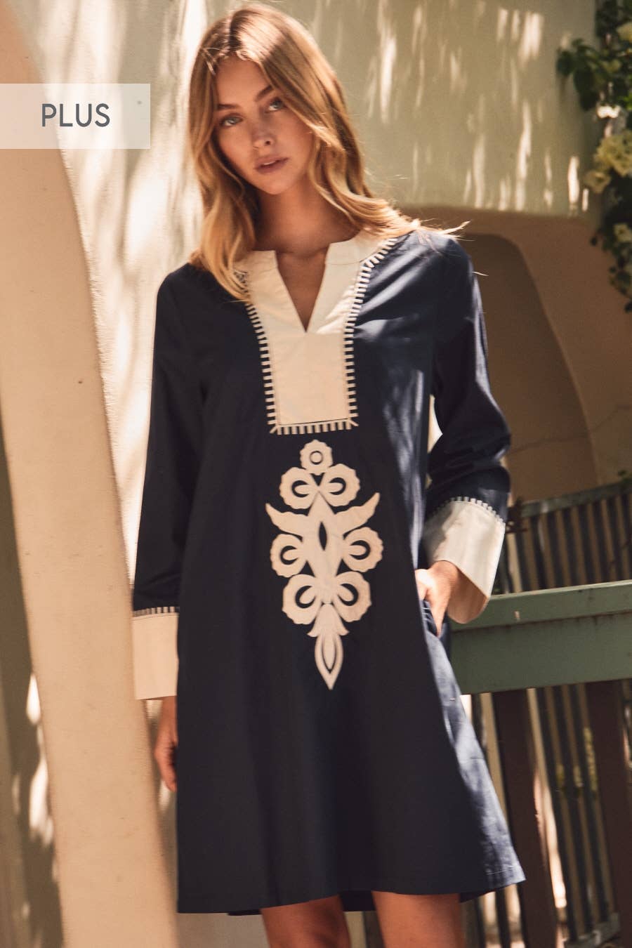 Eileen Plus Cotton Mini Dress