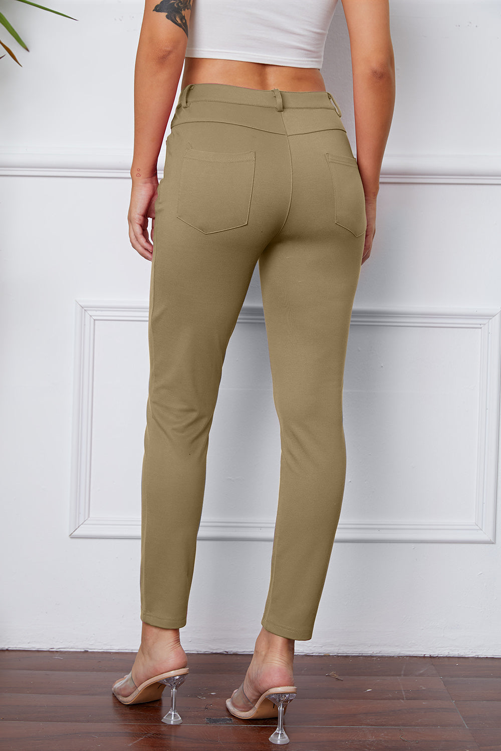 Stretch Straight Pants