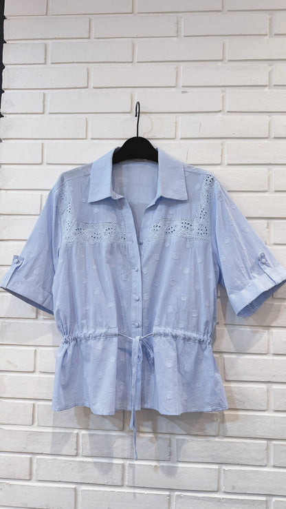 Élise Plumetis Embroidered Shirt