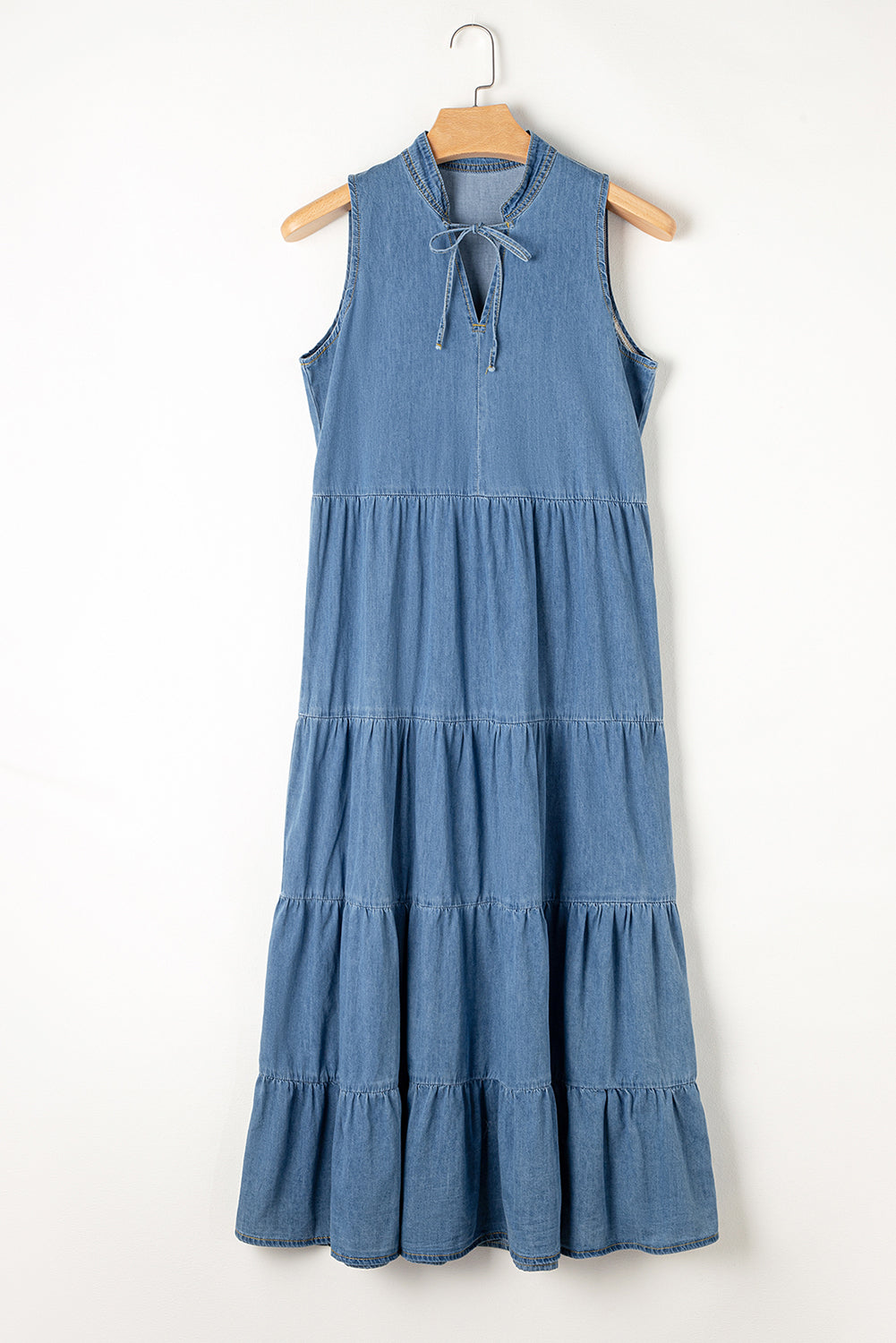 Denim Layered Sleeveless Dress