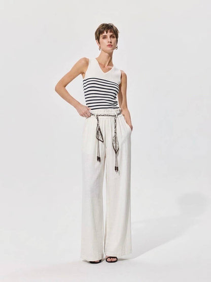 Miranda wide, flowing pants with an adjustable waist