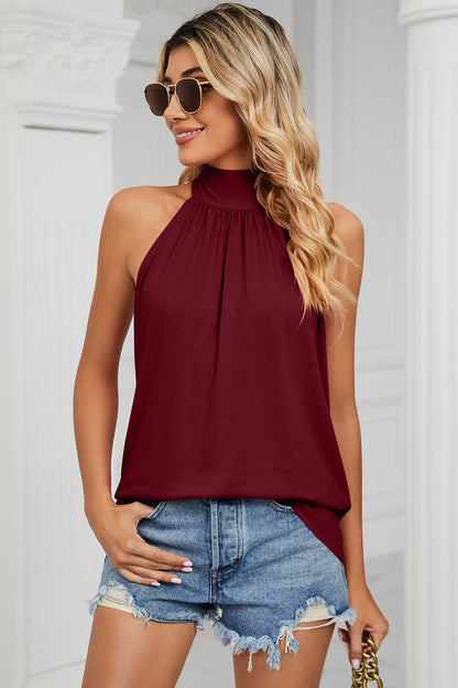Stephanie Tied Grecian Neck Tank