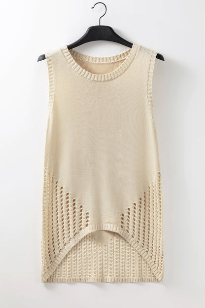 Soft  Round Neck Knit Vest