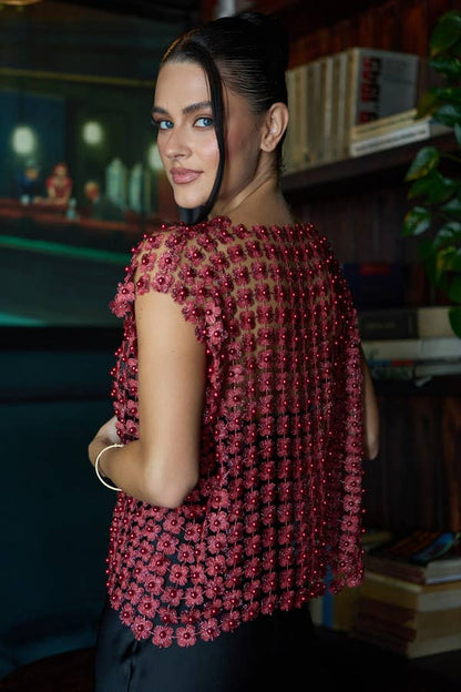 Floral Shell Pearl Capelet