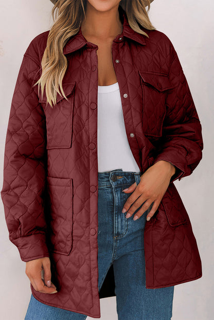 Snap Down Collared Light Winter Coat