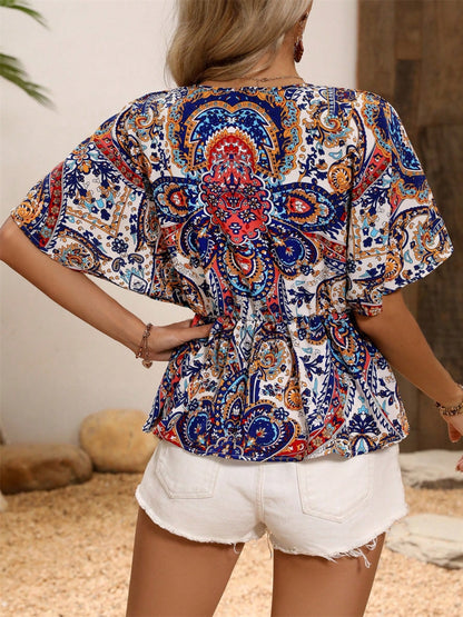 Paisley Half Sleeve Blouse