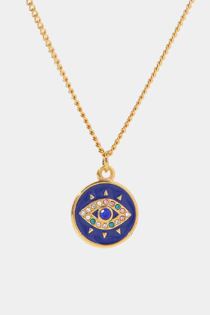 Evil Eye Pendant with Chain Necklace