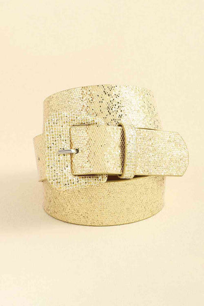 Glitter PU Leather Belt