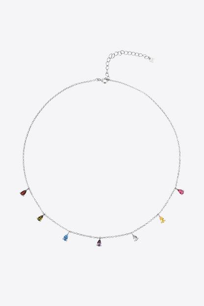 Multi-Stone Zircon Necklace in Sterling Silver or Gold Plated