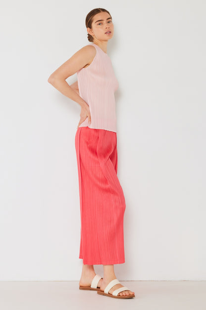 Pleated Wide-Leg Pants with Side Pleat Detail